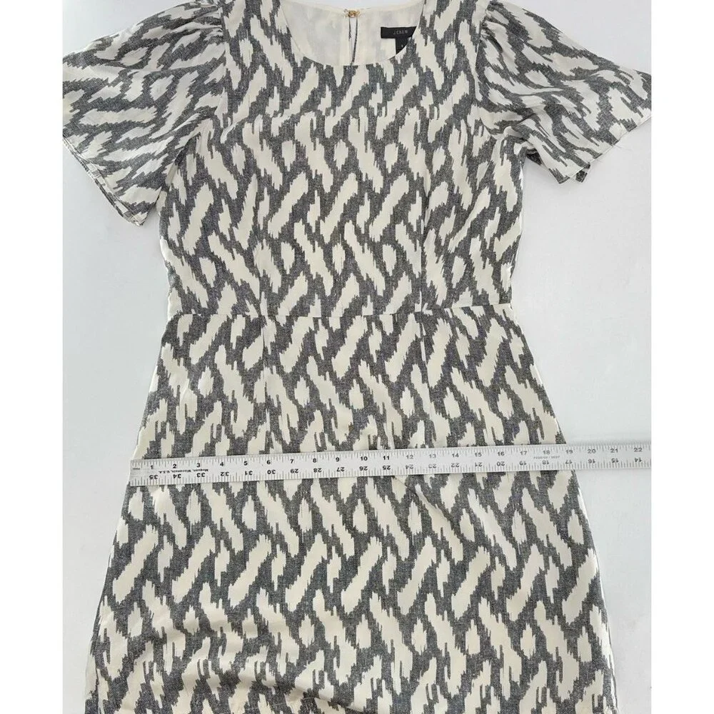 J.Crew 100% Silk Flutter‎ Sleeve Dress Size 6 Preppy Lightweight, Event